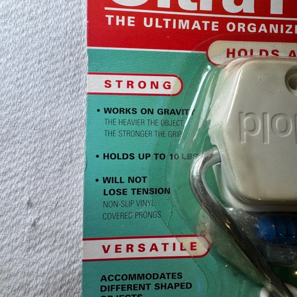 Lot of 2 Ultra-Hold The Ultimate Organizer Wall Mount Tool Clamp White 01002 NEW